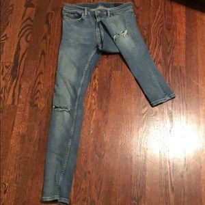 ALLSAINTS “Mast” Distressed Skinny Jeans